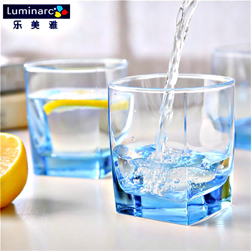 法国弓箭乐美雅（Luminarc） 司太宁冰蓝直身杯30CL（冰蓝）玻璃杯加厚洋酒杯H5804 两只装 30CL（冰蓝）6只装