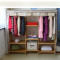 淮木（HUAIMU）实木衣柜楠竹衣柜简易竹衣柜加固木衣橱布衣柜组合 A180高104长送外套