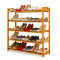 淮木（HUAIMU）鞋柜鞋架大容量收纳柜实木编织时尚鞋柜柜多层保障 三层(70cm长)