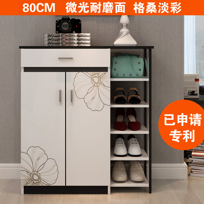 淮木（HUAIMU）简易鞋架实木鞋柜多层鞋柜简约现代经济型组装家用 80CM格桑淡彩WJM