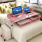 淮木（HUAIMU）多用方便懒人桌可移动床边笔记本电脑桌笔记本床上电脑桌懒人桌单人桌床边书桌护理桌 1.4M白花套餐三(超大键盘)