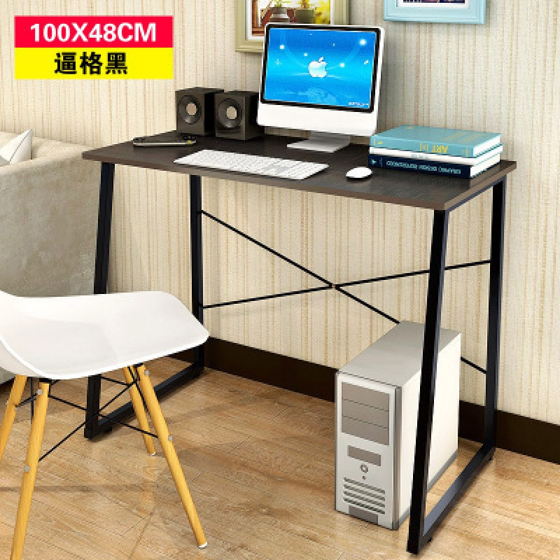 淮木（HUAIMU）电脑桌台式家用简约现代多用处办公桌简易电脑桌写字桌台式电脑桌子 100X48CM逼格黑