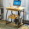 淮木（HUAIMU）简易桌子电脑桌家用写字台式电脑桌简约现代办公桌桌椅组合 无斗钢琴白橡木