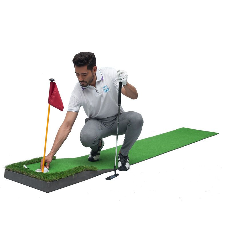 嘟嘟美倍尔 室内高尔夫推杆练习器 人工果岭 golf迷你练习毯 含推杆 0.5*3 含推杆