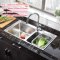 ARROW箭牌卫浴厨用不锈钢一体拉丝洗碗槽双槽水槽AE55224系列 AEHS754002F
