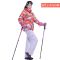 嘟嘟美倍尔 2016冬季女士滑雪服套装户外防风防水保暖冲锋衣单双板滑雪衣 L 玫红衣荧光绿裤