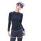 嘟嘟美倍尔 运动户外套装假两件休闲潮流时尚套装女韩版瑜伽服跑步紧身衣裤长袖健身衣运动 l 灰桔色