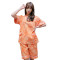 嘟嘟美倍尔 提花 新款男女情侣汗蒸服桑拿服浴服浴衣 XL 紫色男款