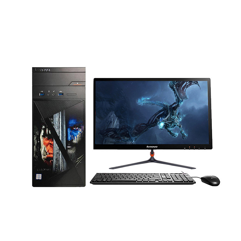 联想(Lenovo)5060 台式机 23英寸双超屏(I5-6400 8G 1T 2G独显 无光驱 魔兽定制版 DOS)