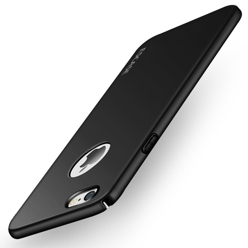 ESCASE iphone6S/6S plus手机壳 苹果6s plus保护套 苹果手机套 防摔硬壳 男女通用 肤感硬壳 6S硬壳肤感黑-4.7英寸