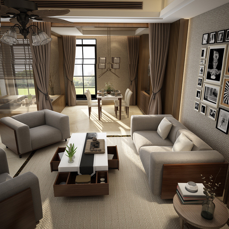 厚皮匠 北欧实木布艺沙发组合简约现代时尚日式大小户型简易客厅家具三人 NW-F188 单人位沙发