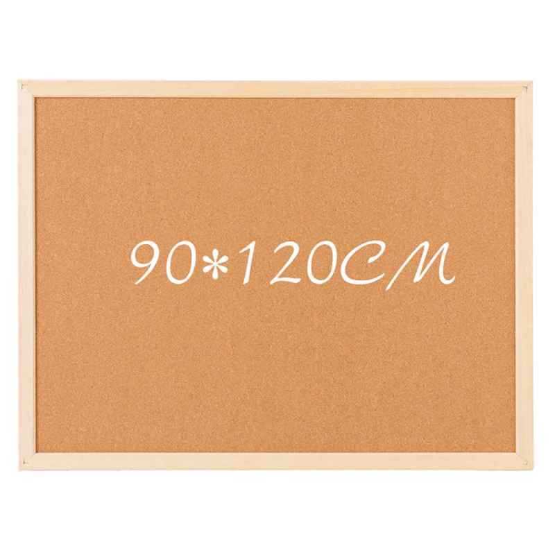 齐富(QIFU)白木框软图钉板90*120cm告示留言板 包布图钉挂板 加厚松木框软木板 照片板宣传栏白板