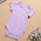 婴儿连体衣服夏季新生儿三角爬服包屁衣男女宝宝短袖薄款哈衣2017新品夏季可爱简约休闲居家连体衣夏天 73cm(73cm/建议62-70cm 紫色【超薄透气