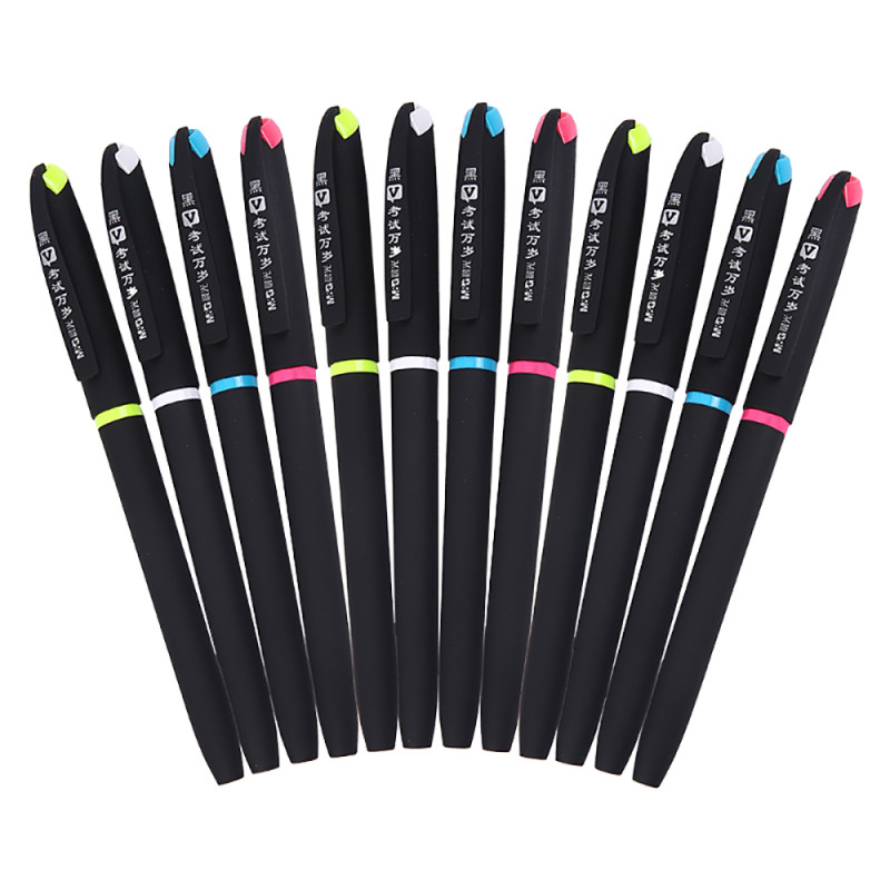晨光(M&G)AGP65702黑色中性笔 0.5mm 12支/盒 商务签字笔 学生写字水笔 全针管中性笔 笔类 碳素笔