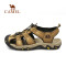 CAMEL骆驼户外 春夏情侣款牛皮防撞耐磨沙滩凉鞋 A422309001，绿色，男款 41码