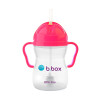 澳洲b.box婴儿水杯宝宝带刻度重力球训练吸管杯bbox儿童学饮杯240ml荧光玫红款