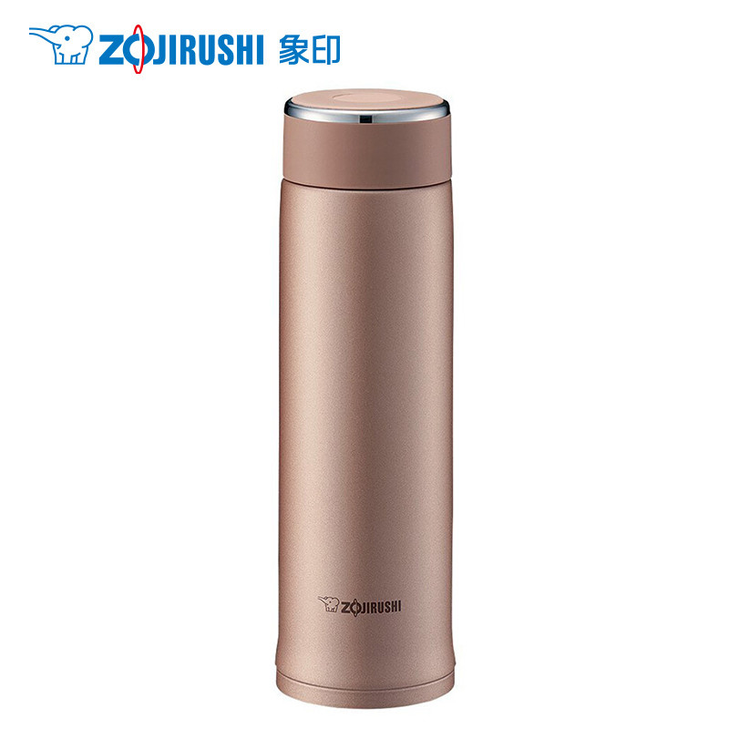 象印(ZO JIRUSHI)保温杯SM-LA48进口304不锈钢真空保温保冷杯直身防漏办公水杯 NM香槟色 480ml