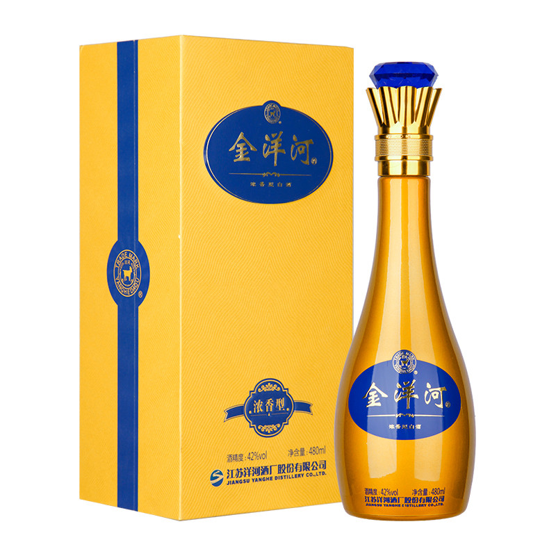 42度金洋河 480ml 浓香型白酒 洋河集团 1919酒类直供