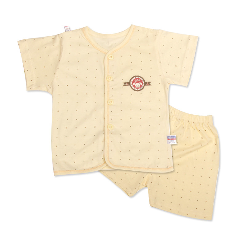 【康贝方】 婴儿内衣新生儿衣服 短袖短裤套装 男女宝宝夏季套装#9090-b 80#（适合身高76cm-83cm） 9090黄色