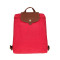 Longchamp/珑骧 尼龙折叠 双肩包 女包 水桶包 1699089 珊瑚红色