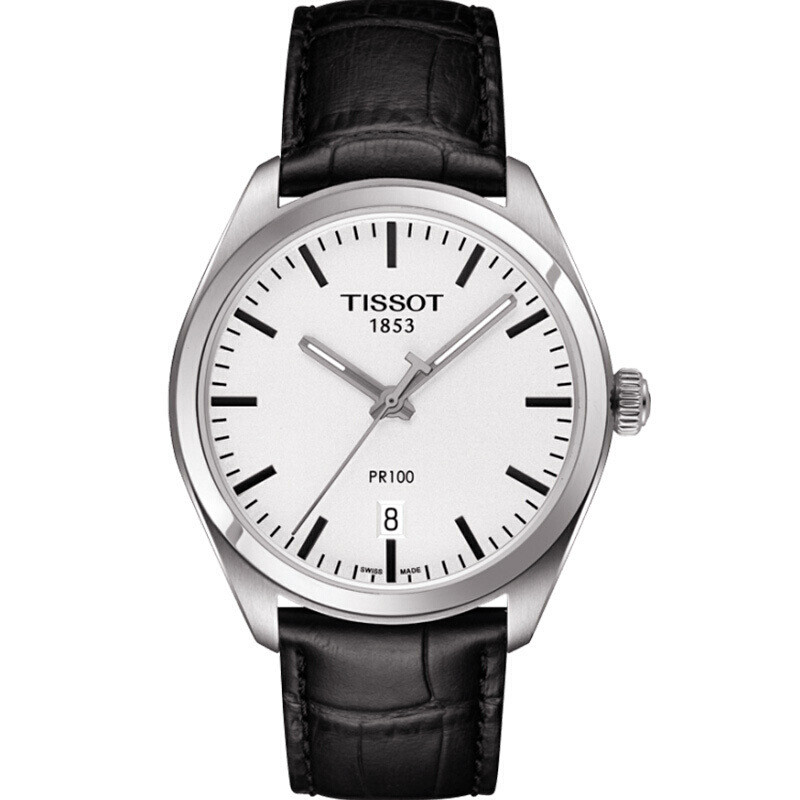全球购天梭(TISSOT)手表瑞士PR100系列石英简约大气时尚男士腕表1496979011979 T101.410.16.031.00