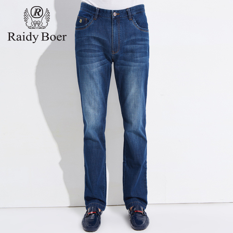 Raidy Boer/雷迪波尔春装新品男士直筒棉质时尚都市牛仔裤6015 37/92B 深蓝色