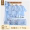 适用于0-1岁男女宝宝2017新品夏季婴儿衣服夏季新生儿礼盒套装0-3个月6春夏刚出生宝宝满月用品 66cm(66码（3-6个月）) B款蓝色保暖款二十件套礼盒