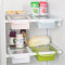宜莱芙 冰箱保鲜隔板层多用整理收纳架 厨房抽动式分类置物盒储物架 蓝色