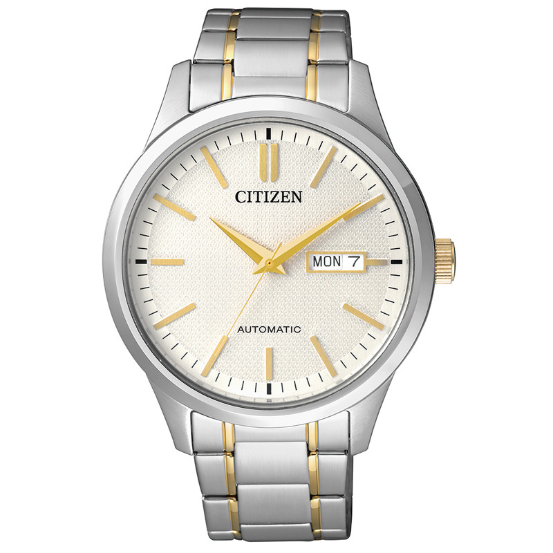 西铁城（CITIZEN）手表 自动机械不锈钢间金表带男表NH7524-55AB