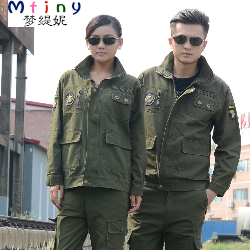 Mtiny长袖工作服套装男劳保服纯棉帆布加厚工装焊工耐磨汽修服春秋定制 190 580款