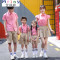 Mtiny幼儿园校服套装学院风韩国小学生班服幼儿园服短袖夏款粉色背带服 170cm 粉红色（女）