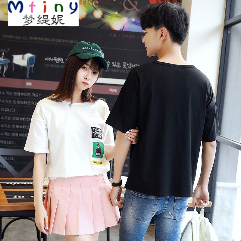 Mtiny短袖T恤女宽松夏季班服韩版高中学生学院风毕业照校服服装潮_5_3 XL GT-2-234-B-650白色上衣
