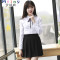 Mtiny校服套装学院风中学生韩国班服夏季毕业照服装学生装高中生情侣装 XXL 男短袖单卖（送领带）