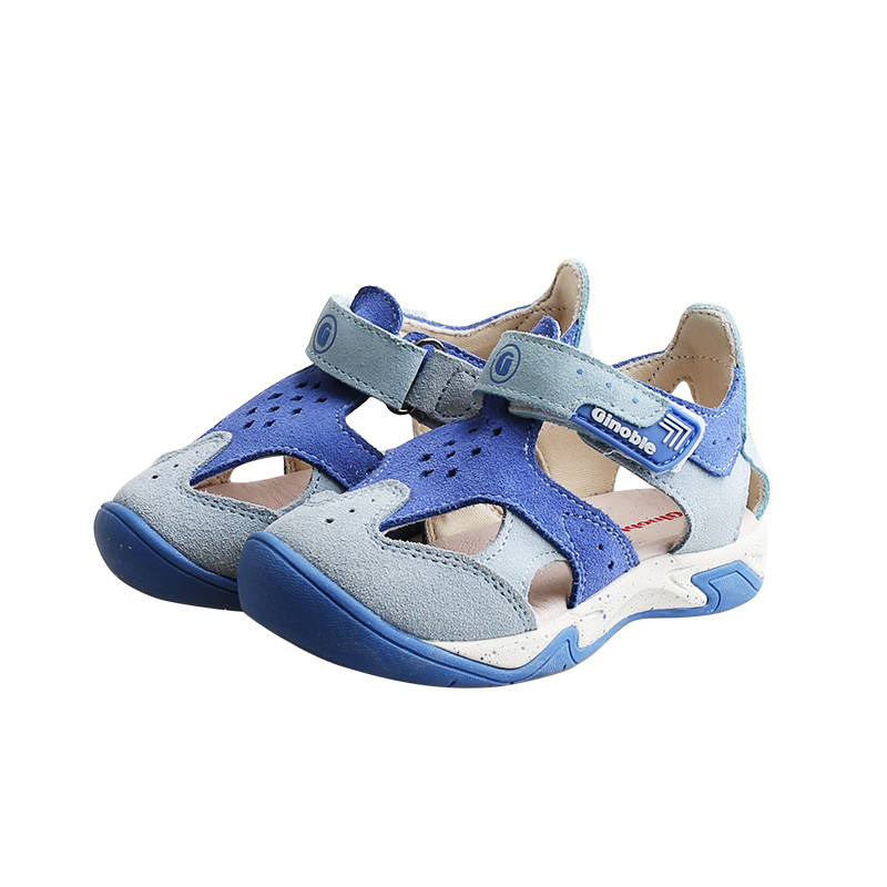 基诺浦夏款1-5岁婴儿学步鞋宝宝凉鞋男女童机能鞋童鞋TXG385 浅蓝/蓝色385 11码/18.5cm