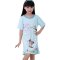 2017新品夏季儿童睡裙夏季薄款卡通短袖套头儿童睡衣女孩子童装连衣裙女童睡裙简约小清新多款多色可选 90cm(8码建议身高【100-110CM】) 402#女童睡裙小熊