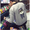Mtiny男士皮衣夹克外套翻领秋冬季加绒加厚修身韩版青年帅气机车服潮流 4XL 小新灰色