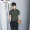 Mtiny韩国夏装简约时尚针织冰丝短袖T恤男翻领 韩版修身polo衫男短袖 M 驼色