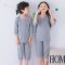 2017新品夏季儿童睡衣女男童3小孩5夏天7薄款短袖套装9周岁中大童男孩简约小清新多款多色可选 100cm 蓝色剪刀手【七分袖