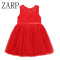 ZARP2017夏新款女童连衣裙六一儿童节钢琴演出礼服舞蹈表演红色公主裙 130CM 否则上架即投诉！