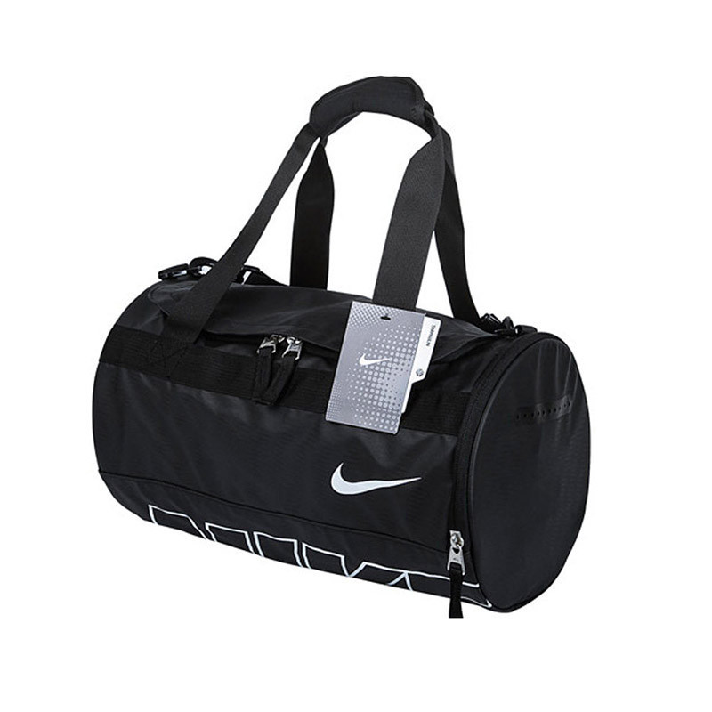 Nike耐克旅行包男女单肩包秋新款运动装备斜挎包训练包桶包BA5185-010 黑色