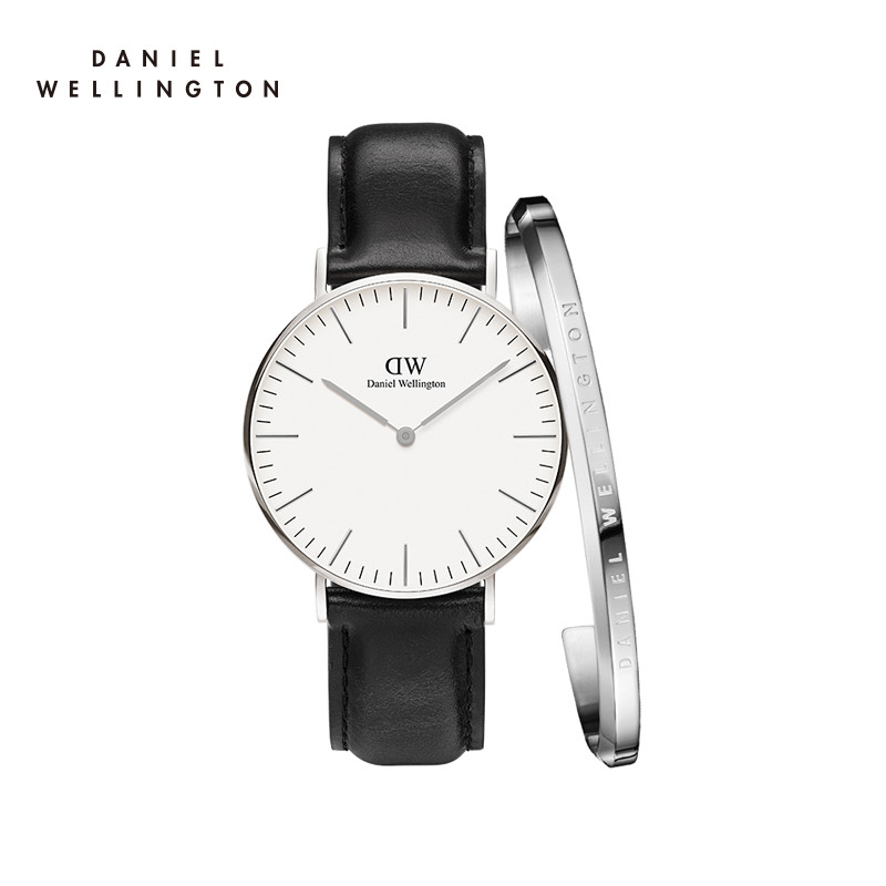 新品DanielWellington/丹尼尔惠灵顿手表手镯套装 dw手表女 dw手镯女 礼盒装 DW00100053+DW00400004