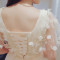 新款上市】伴娘服2017新款韩式伴娘团礼服短款小礼服姐妹裙修身毕业晚礼服夏 M 166短香槟色D款