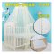 2017新品夏季可爱卡通婴儿床蚊帐婴儿蚊帐宝宝床蚊帐带支架落地式 升降式支架简约小清新多款多色可选 0-3岁 粉色蚊帐+升降式双夹支架