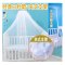 2017新品夏季可爱卡通婴儿床蚊帐婴儿蚊帐宝宝床蚊帐带支架落地式 升降式支架简约小清新多款多色可选 0-3岁 经典白纱款+不可升降夹式支架