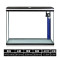 森森鱼缸中型长方形金鱼缸家用桌面玻璃生态大鱼缸客厅小型水族箱 物流送货 HRG800（0.8米长黑色鱼缸不带柜）