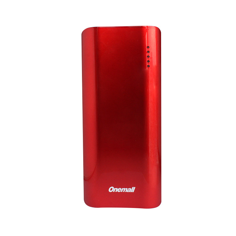 万茂 Onemall D1001 10000毫安 中国红 应急充电宝 便携式手机移动电源 手电灯 时尚小巧 5D弧面