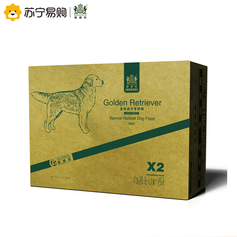 【苏宁超市】耐威克 金毛狗粮 成犬专用5kg