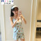 Mtiny韩版学生睡衣女夏吊带套装短裤少女休闲两件套薄款可爱公主家居服 M【75-90斤】 吊带笑脸灰色