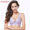 meisee/美思新品甜美蕾丝侧收聚拢内衣深V性感调整型文胸JL0391 80C 冰紫