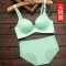 夏季一片式无痕内衣女文胸无钢圈聚拢性感小胸少女收副乳薄款胸罩套装 36/80C薄款 无钢圈黑色